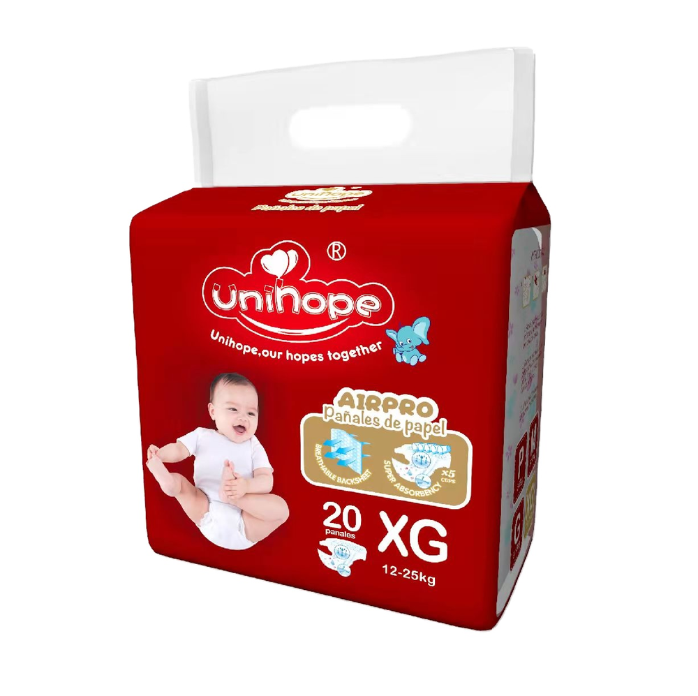 Unihope Air Pro Wholesale price export Venezuela Cloth like Baby diaper