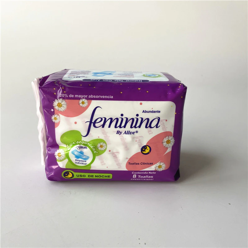 Feminine Natural Soft Care Organic Cotton OEM Disposable Breathable Anion Chip lady napkin sanitary pads