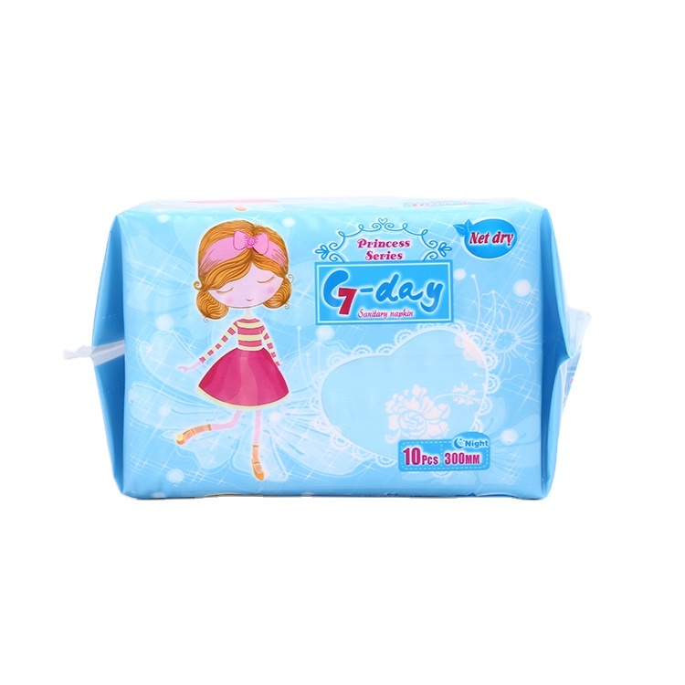 Wholesale manufacture biodegradable Comfortable Soft Organic Cotton Ladies sanitary napkin pads