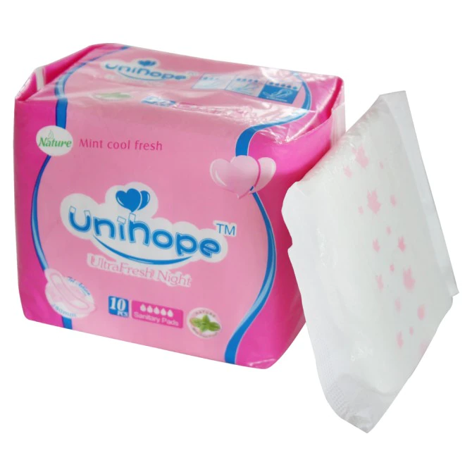 Cotton Sanitary Napkin OEM Lady Pad Disposable Breathable Anion  Chip Feminine Natural Soft Care Organic Cotton  Sanitary Pad