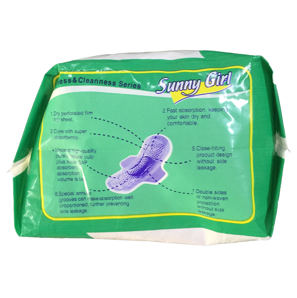 OEM Disposable perforated nonwoven topsheet breathable sanitary napkins for lady