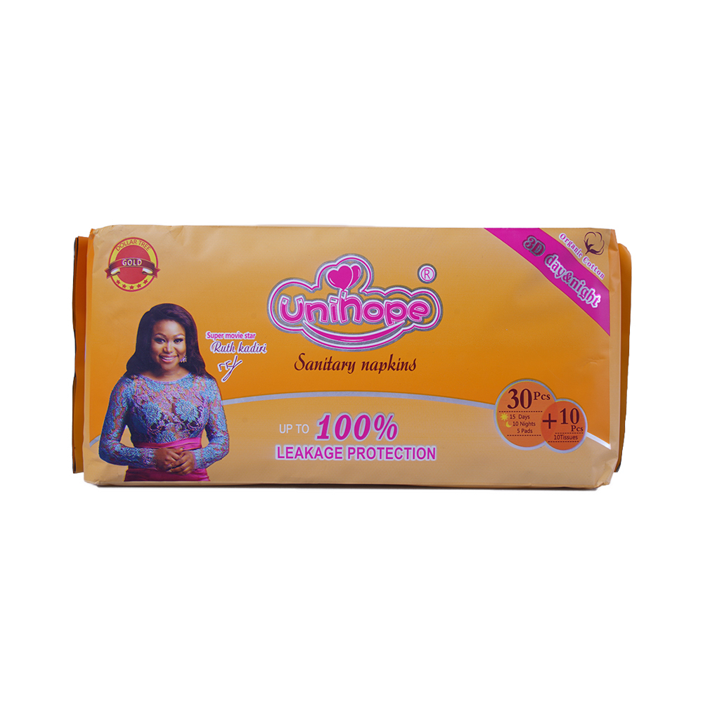 sanitary pad for day and night use with big pack for Cameroon