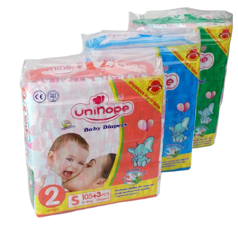 baby diapers factory in China Non Woven Fabric Disposable Printed baby diapers in bales