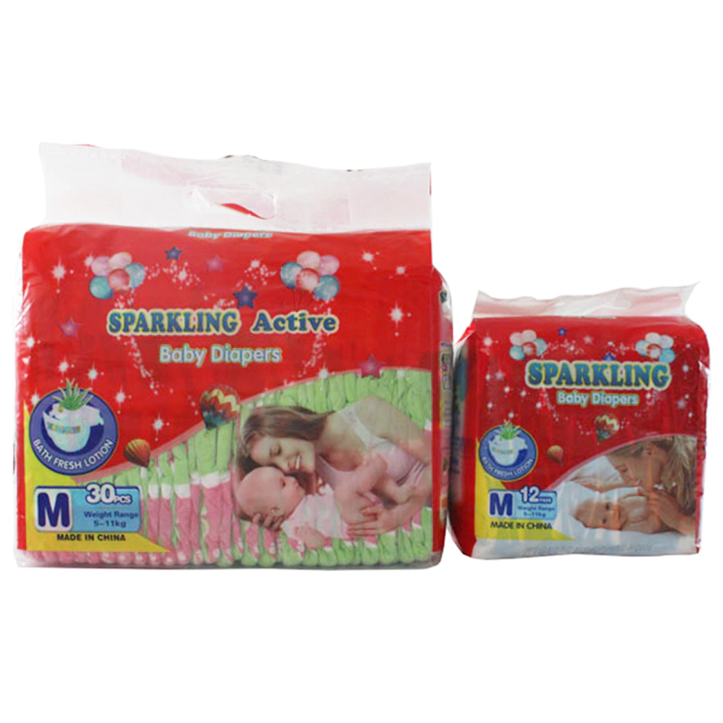 Wholesale baby diapers nappies with PE film backsheet diaper