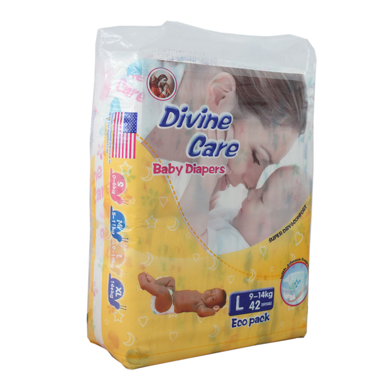 Disposable divine care Pampering and Breathable Clothlike Baby Diaper Chinese factory