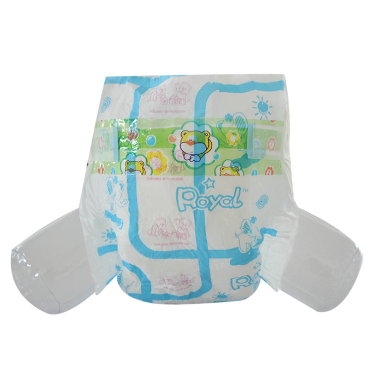 OEM Royal Disposable Breathable Clothlike Printed Nappies Baby Diaper Manufacturer