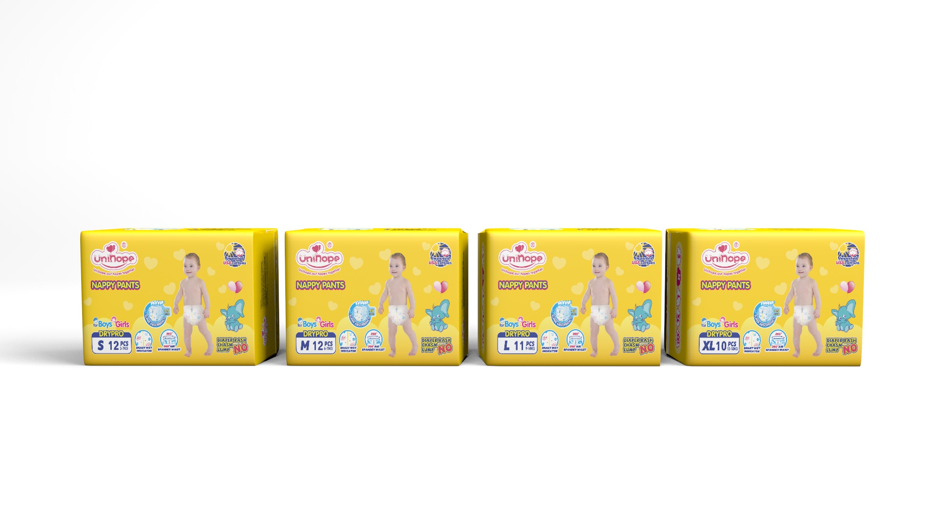 Unihope baby pull up diapers Supply for department store-2
