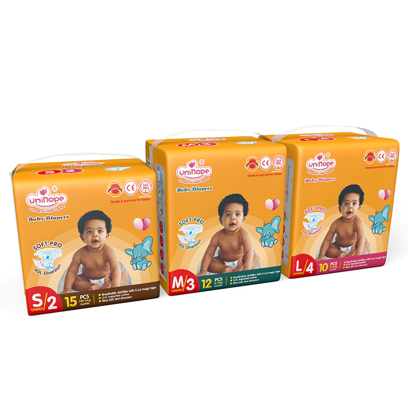 Unihope Soft Baby Diapers wholesale disposable diapers in stock cheaper price