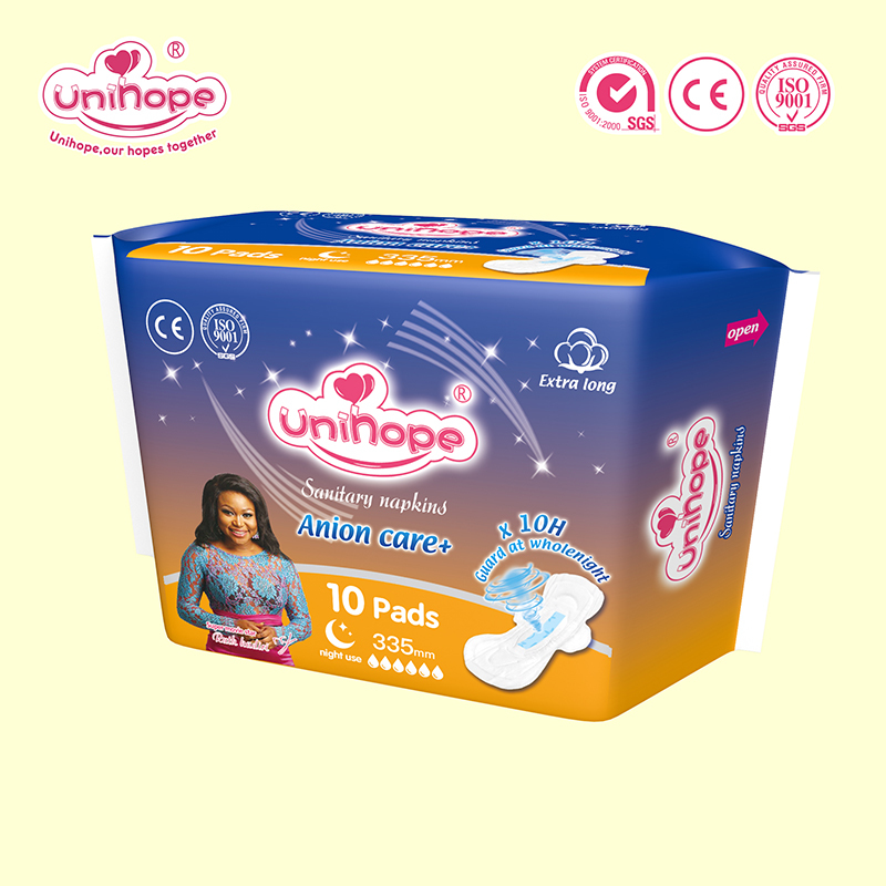 Unihope brand new design package hight quality and absorption sanitary pads in stock