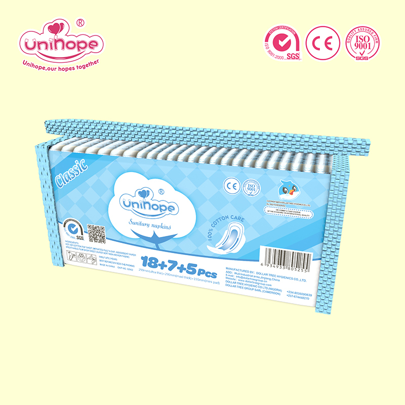 Unihope Wholesale Price Disposable Sanitary Pads Combination Pack