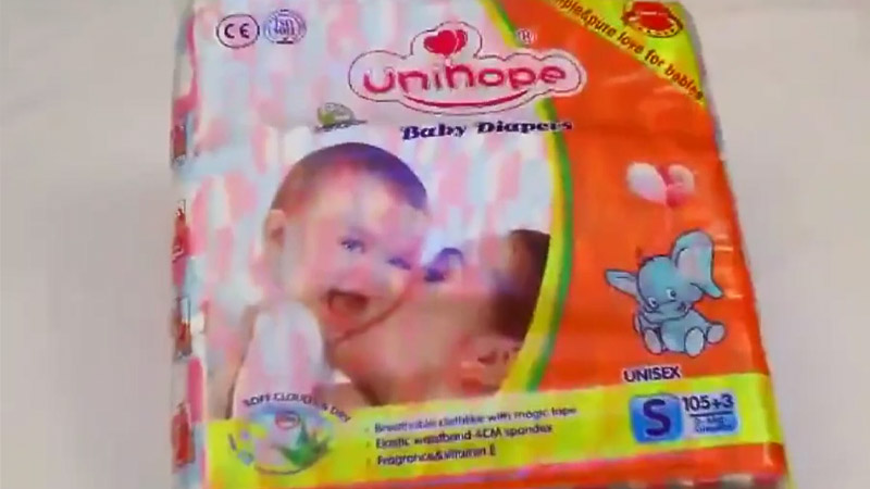 Unihope's baby diapers advertising in Africa