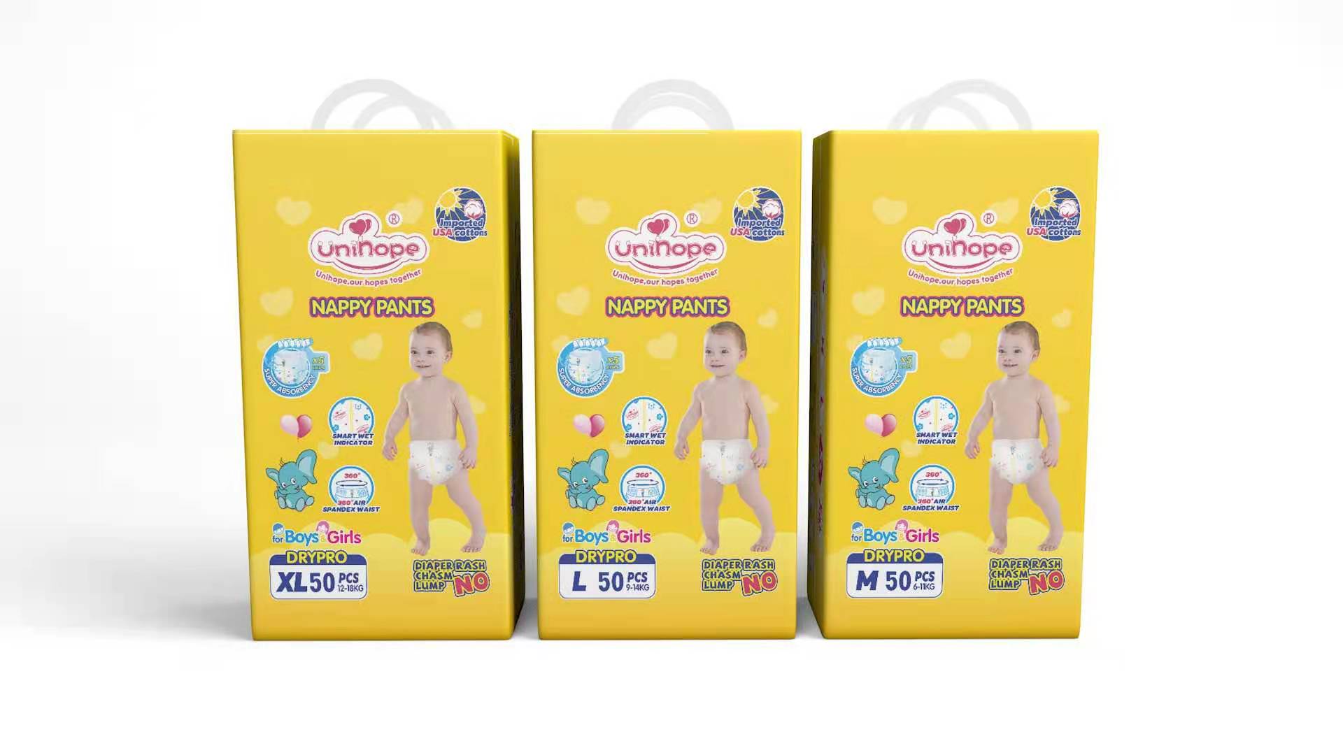 Unihope pull up diapers for 1 year old company for children store-1