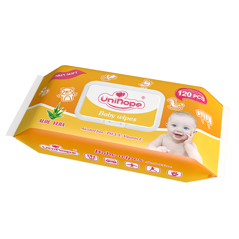 Unihope brand good quality and soft baby wipes for care baby‘s skin