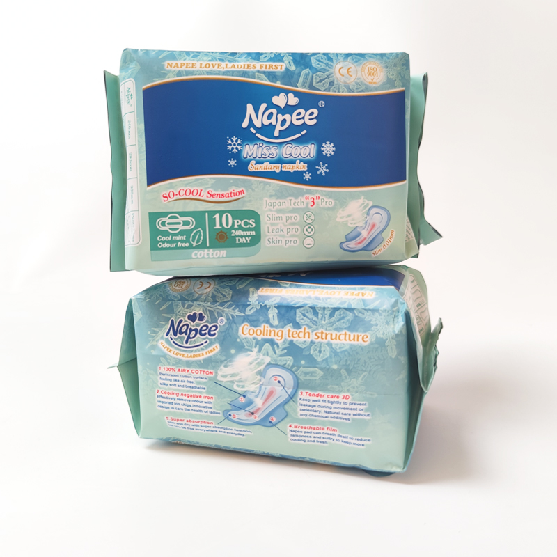 Napee miss cool Wholesale free sample anion chip women pads sanitary pads napkin manufacturer in China