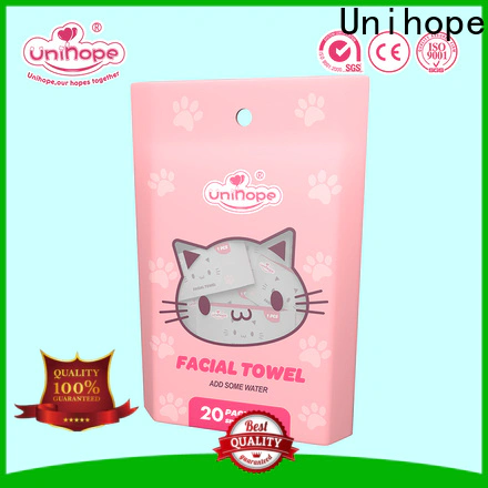 Unihope Top Unihope compressed face cloth factory for department store
