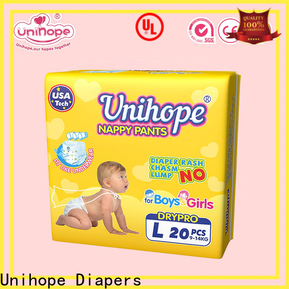 Wholesale Unihope baby pull ups diapers distributor for department store