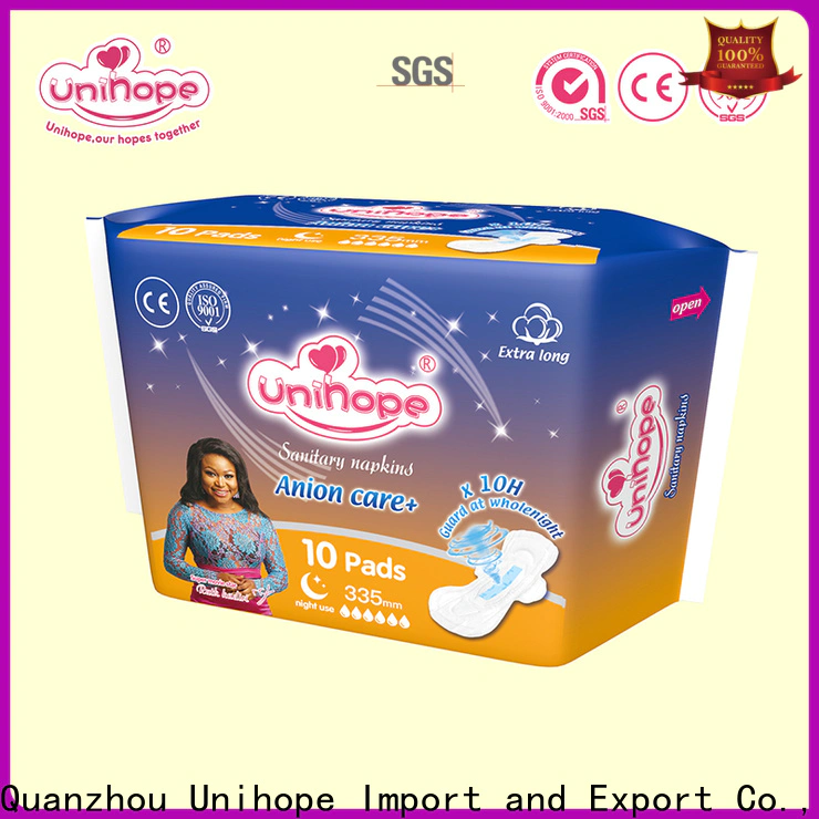 Top Unihope biodegradable sanitary pads brand for women