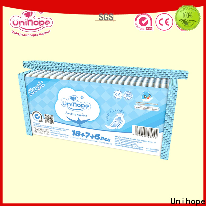 Unihope Best Unihope feminine comfort bio sanitary pads Supply for department store