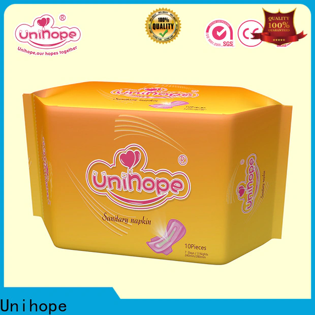 New Unihope feminine comfort bio sanitary pads factory for department store