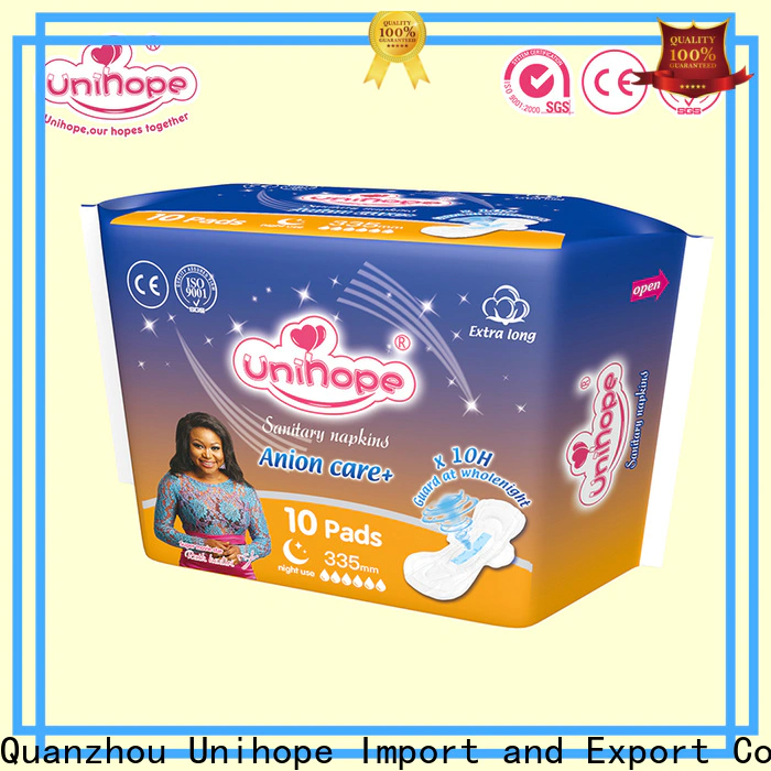 Unihope disposable sanitary pads brand for ladies