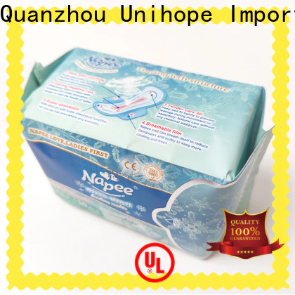 Unihope feminine comfort bio sanitary pads company for ladies