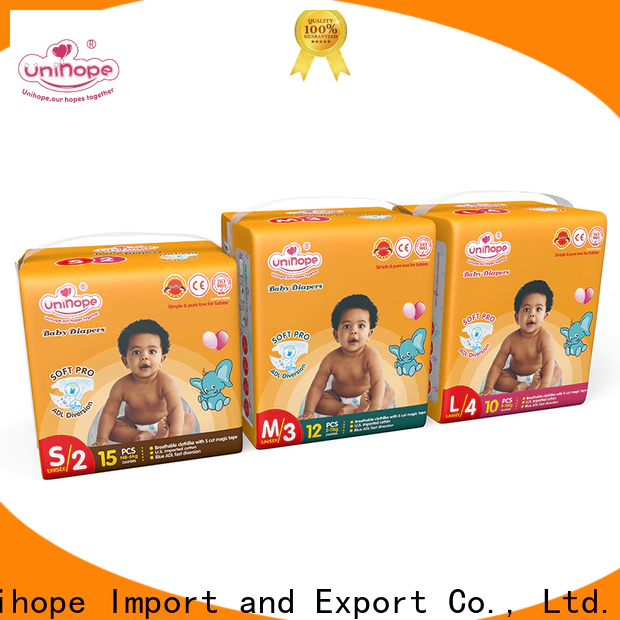 Unihope Bulk buy Unihope biodegradable disposable nappies brand for baby care shop