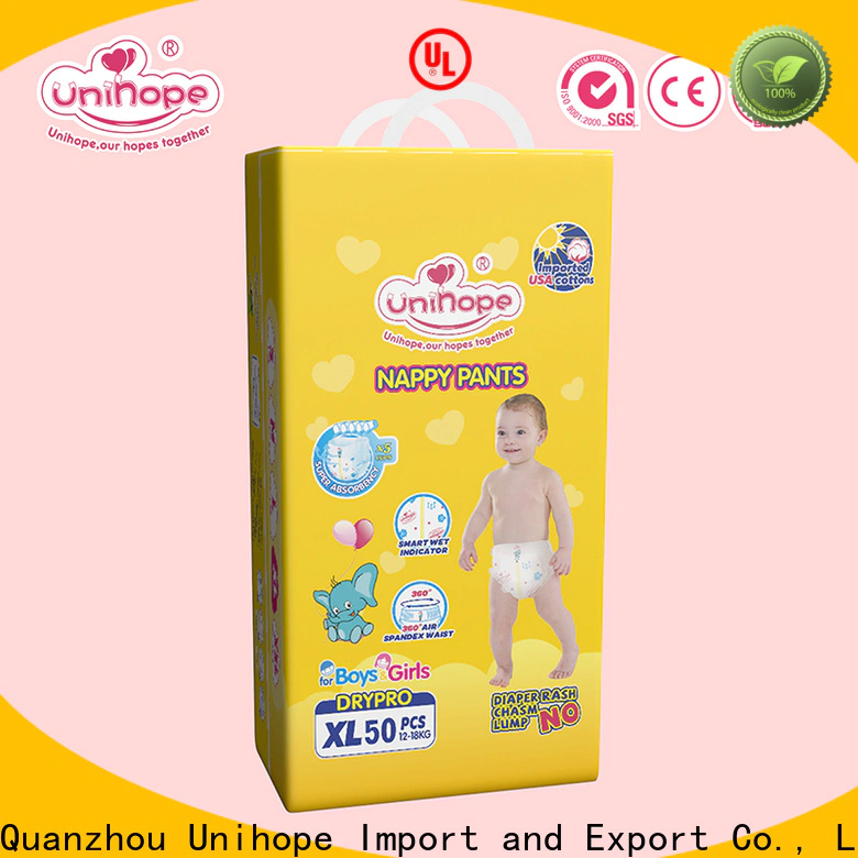 Best Unihope pull up diapers for infants manufacturers for baby care shop