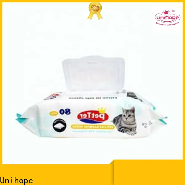 High-quality Unihope wet wipes safe for dogs for business for dog cleaning