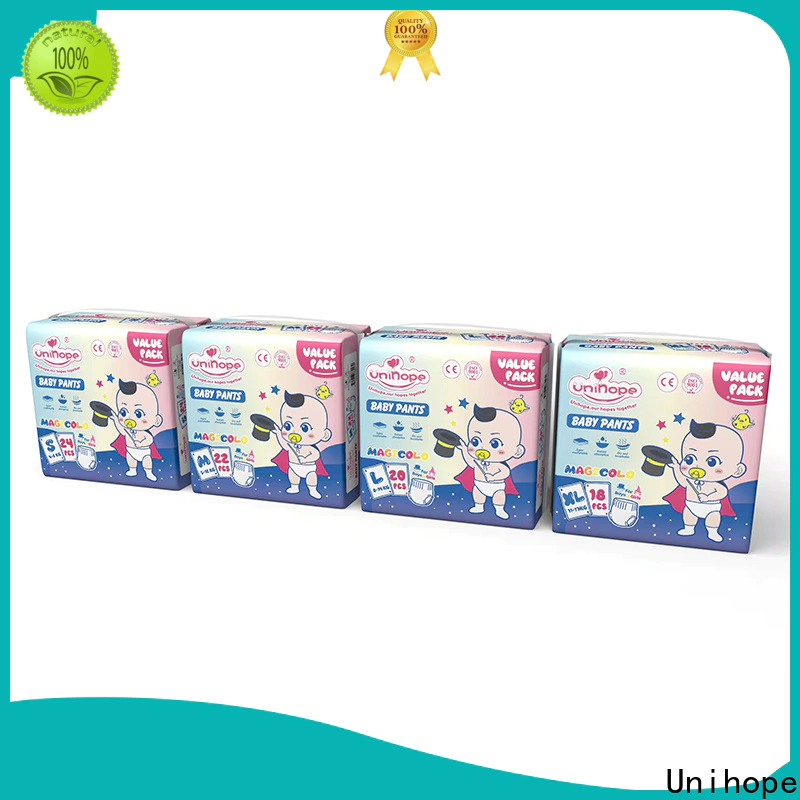 Bulk buy Unihope non toxic pull up diapers Supply for baby care shop