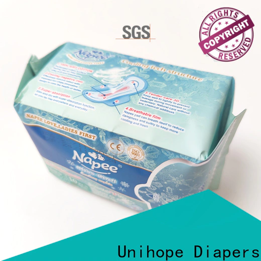 Unihope natural sanitary pads manufacturers for department store