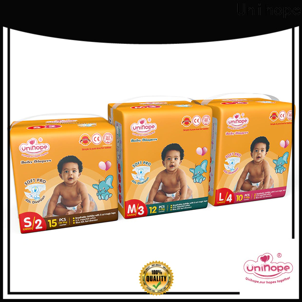 Unihope biodegradable disposable nappies Supply for baby store