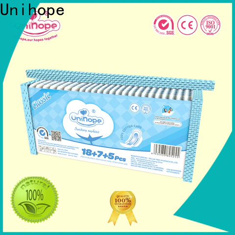 Unihope Wholesale Unihope bamboo sanitary pads brand for department store