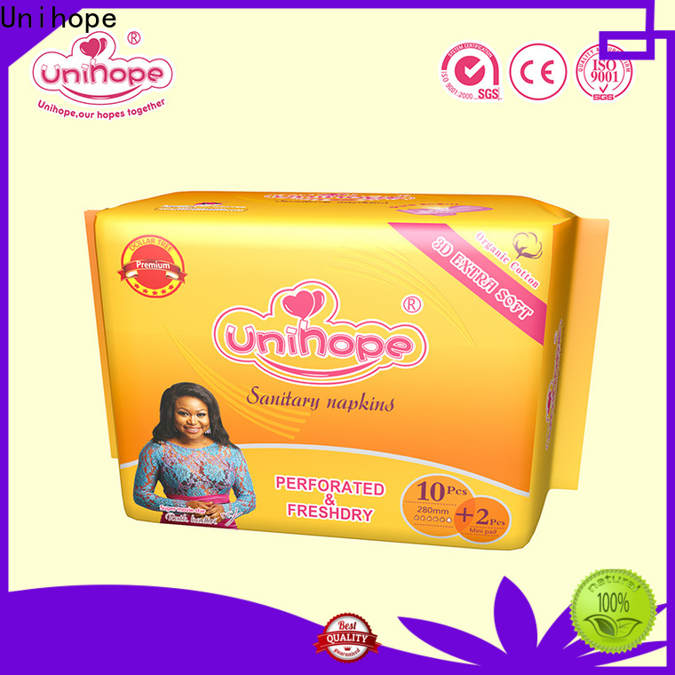 Top Unihope sensitive sanitary pads manufacturers for department store
