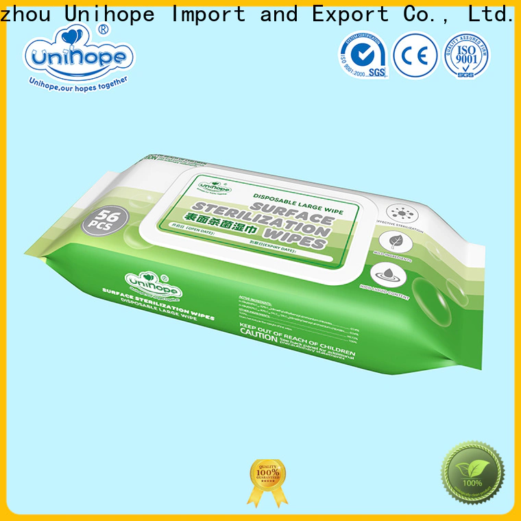 Unihope alcoholic wet wipes manufacturers for department store
