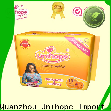 Unihope regular sanitary pads manufacturers for ladies