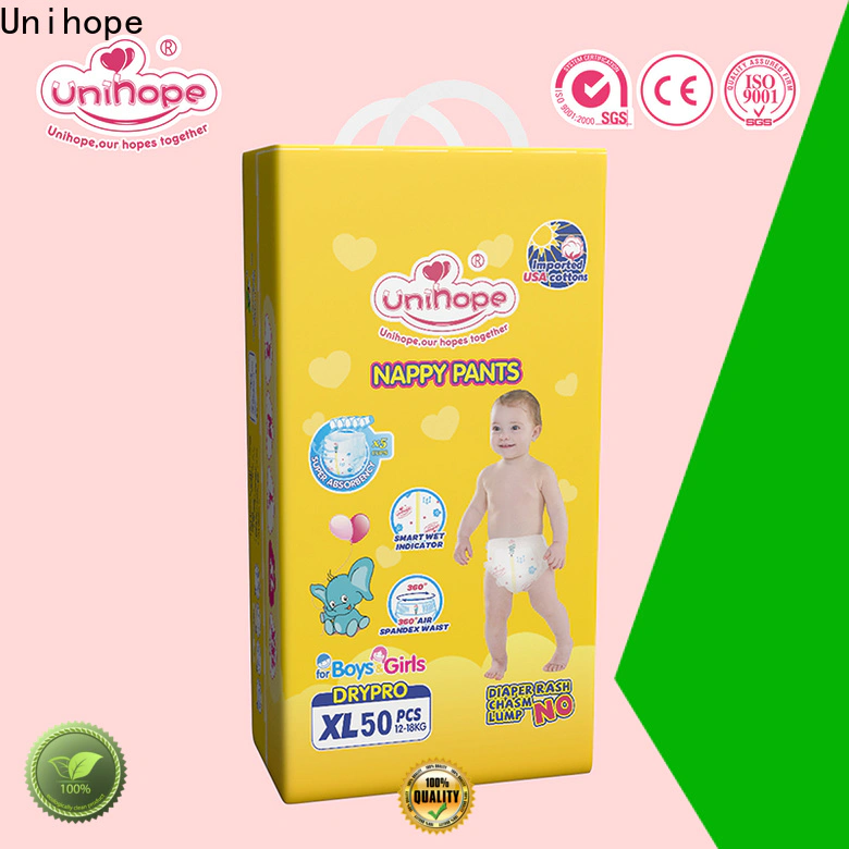 Unihope best pull up diapers for sensitive skin factory for baby store