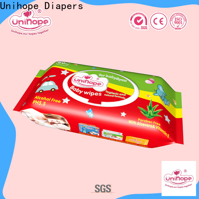 Unihope eco-friendly baby wipes manufacturers for baby care shop