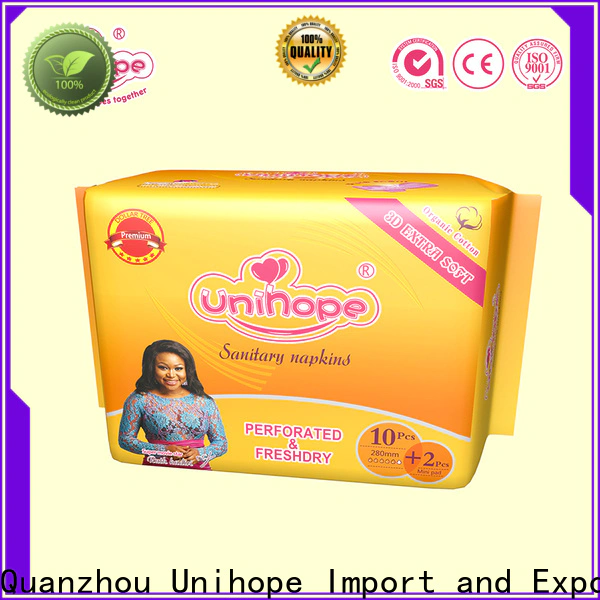 Unihope organic sanitary pads distributor for women