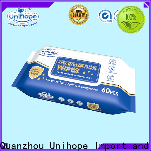 Bulk buy Unihope hospital antiseptic wipes manufacturers for supermarket