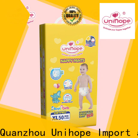 Unihope eco friendly pull up diapers factory for department store
