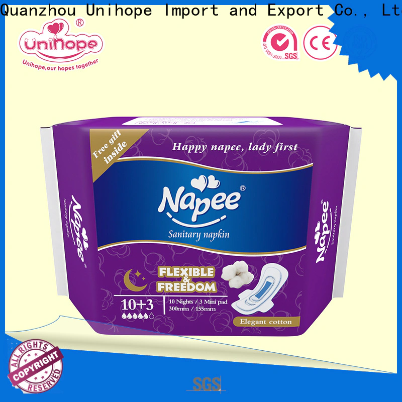 Unihope Latest Unihope eco friendly disposable sanitary pads for business for women
