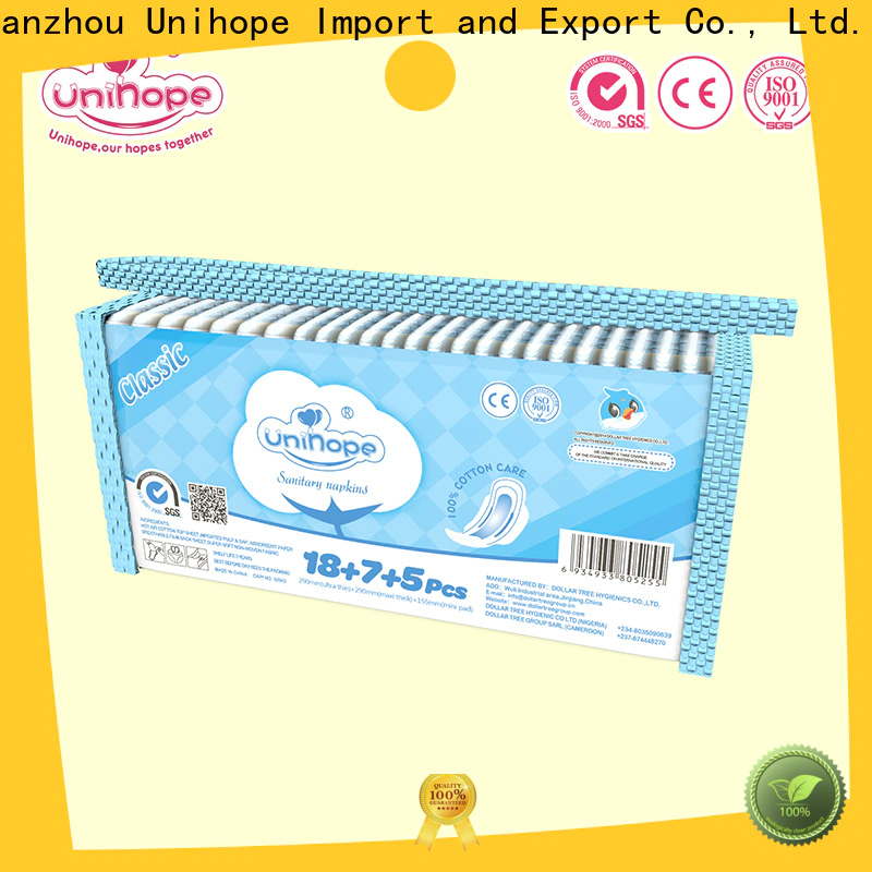 Unihope sanitary napkins online factory for department store
