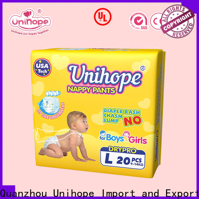 Top Unihope baby pull up diapers for business for baby store
