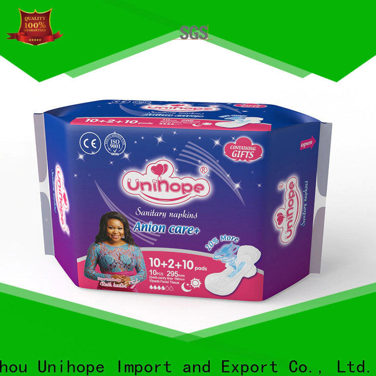 Best Unihope wide sanitary pads for business for department store