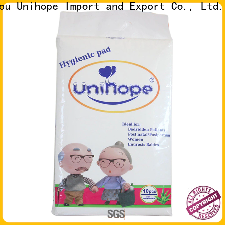 Unihope waterproof bed pads for adults distributor for elderly people