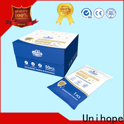New Unihope alcohol free wipes distributor for supermarket