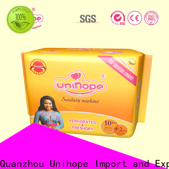 Wholesale Unihope organic napkin pads Supply for department store
