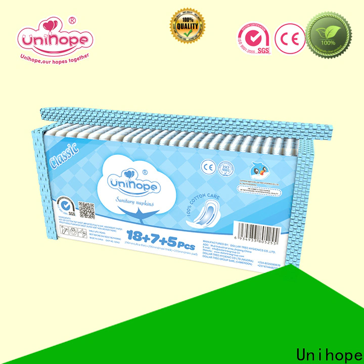 Top Unihope eco friendly sanitary napkins Suppliers for ladies