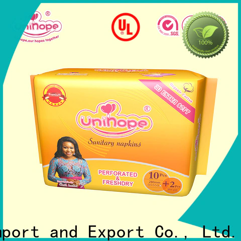 Unihope plastic free sanitary pads company for women