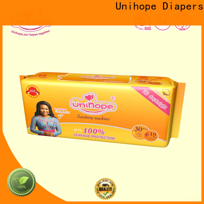 Wholesale Unihope thin sanitary pads company for department store
